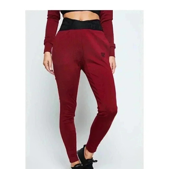 SikSilk Gym Track Pants – Red - Picture 1 of 5